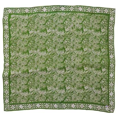 Alternate image for Large 39 Hand Dyed Batik Bandana, 100% Soft Cotton, Green Serenity