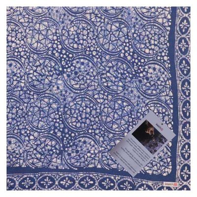 Alternate image for Batik Bandana Blue Stone, 100% Cotton, Hand Dyed Hair Cover Scarf
