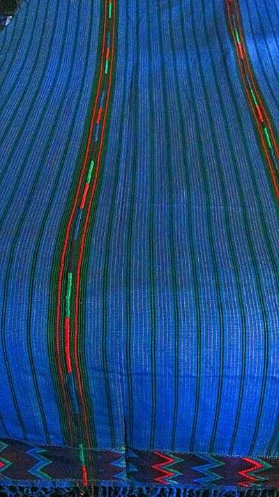 Alternate image for Handmade King Size Blue Zacualpa Bedspread & Two Matching Throw Pillow Cover Set