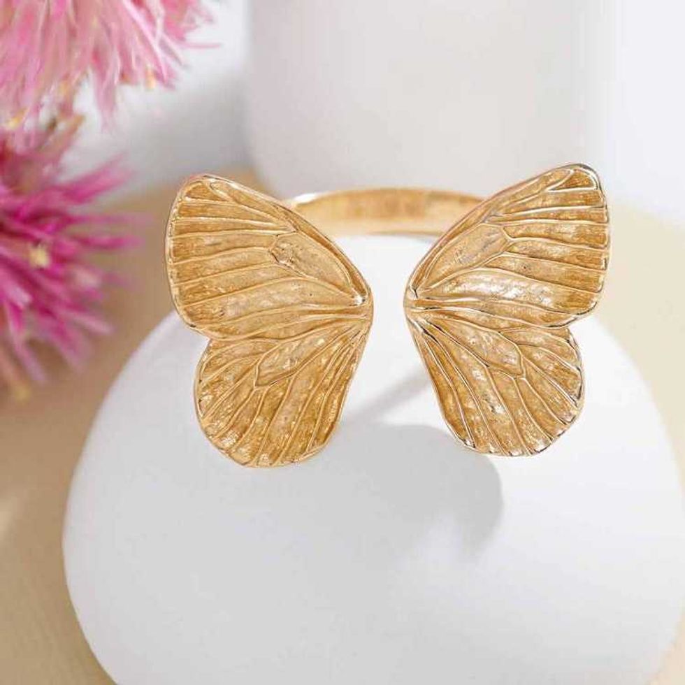 Adjustable Butterfly Wing Ring