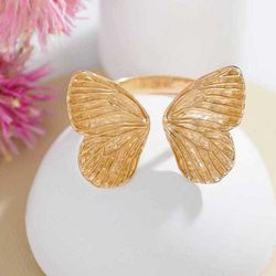 Image for Adjustable Butterfly Wing Ring