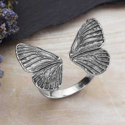 Alternate image for Adjustable Butterfly Wing Ring
