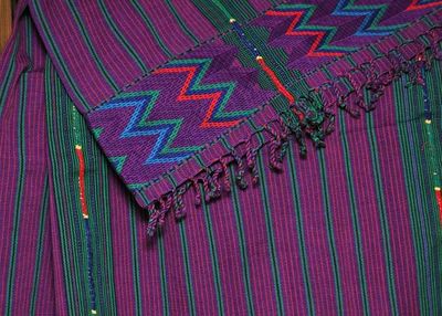 Alternate image for Handmade King Size Magenta Zacualpa Bedspread & Two Matching Throw Pillow Cover Set