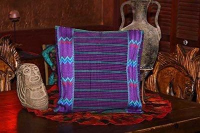 Alternate image for Handmade King Size Magenta Zacualpa Bedspread & Two Matching Throw Pillow Cover Set