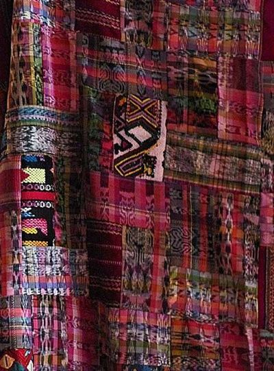 Alternate image for Handmade King-size Rose and Mixed Pastels Guatemalan Patchwork Quilt Set