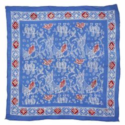 Image for Hand Dyed Batik Bandana, 100% Soft Cotton, Bird Song (BAN0227-3)