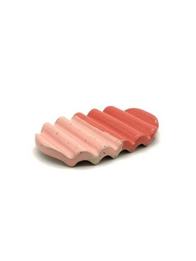 Alternate image for Red Pink Colorblock Ceramic Soap Dish