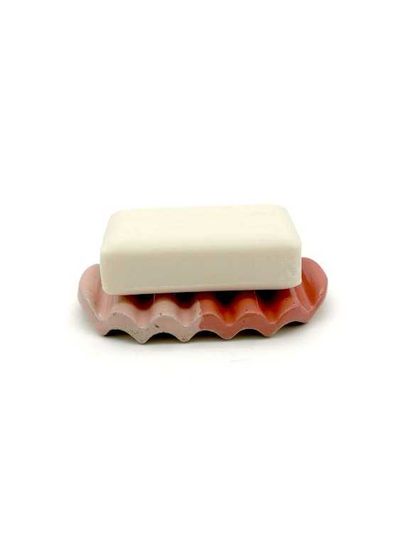 Alternate image for Red Pink Colorblock Ceramic Soap Dish