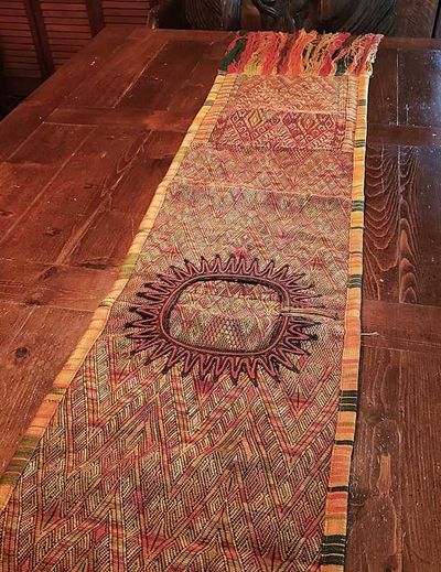 Alternate image for Beautiful Sun-Kissed Amber Huipile Table Runner