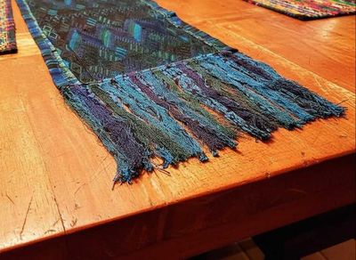 Alternate image for Beautiful Blue Huipile Table Runner