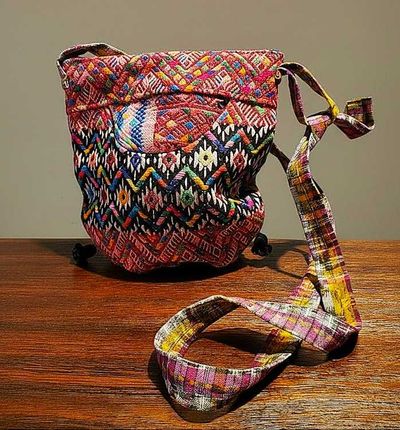 Primary image for Handmade Colorful Guatemalan Embroidered Crossbody Bag
