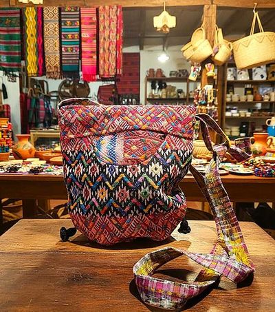 Alternate image for Handmade Colorful Guatemalan Embroidered Crossbody Bag
