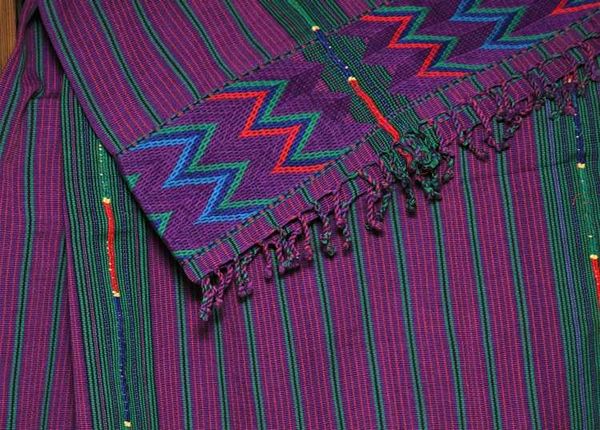 Alternate image for Handmade King Size Magenta Zacualpa Bedspread & Two Matching Throw Pillow Cover Set