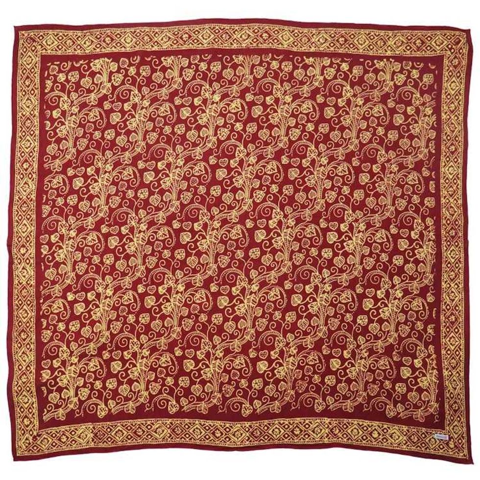 Large 39" Hand Dyed Batik Bandana, 100% Soft Cotton, Charmed Canopy