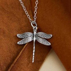 Image for Sterling Silver Dragonfly Necklace