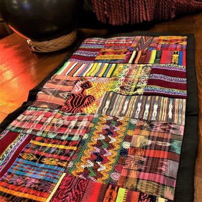Alternate image for Embroidered Patchwork Huipile Table Runner