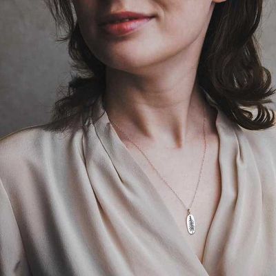 Alternate image for Oval Pine Tree Necklace