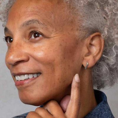 Alternate image for Sterling Silver Diamond Shaped Huggie Hoops