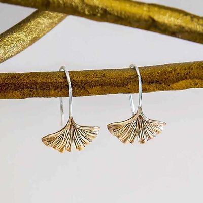 Alternate image for Ginkgo Leaf Earrings