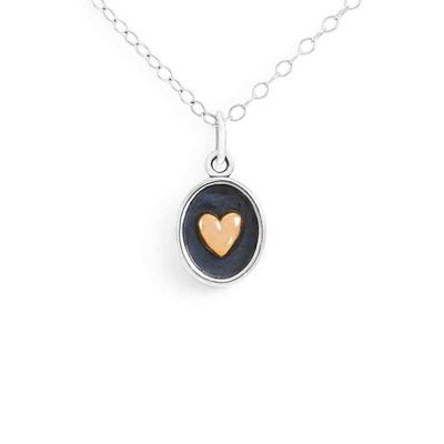 Alternate image for Shadow Box with Bronze Heart Necklace