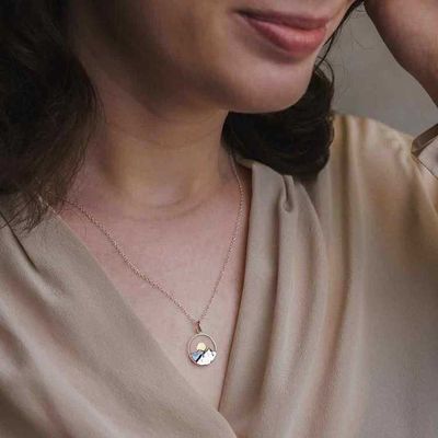 Alternate image for Mountain Necklace with Bronze Sun