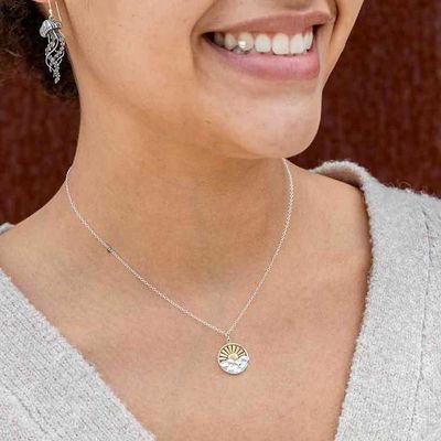 Alternate image for Mountain with Bronze Sun Rays Necklace