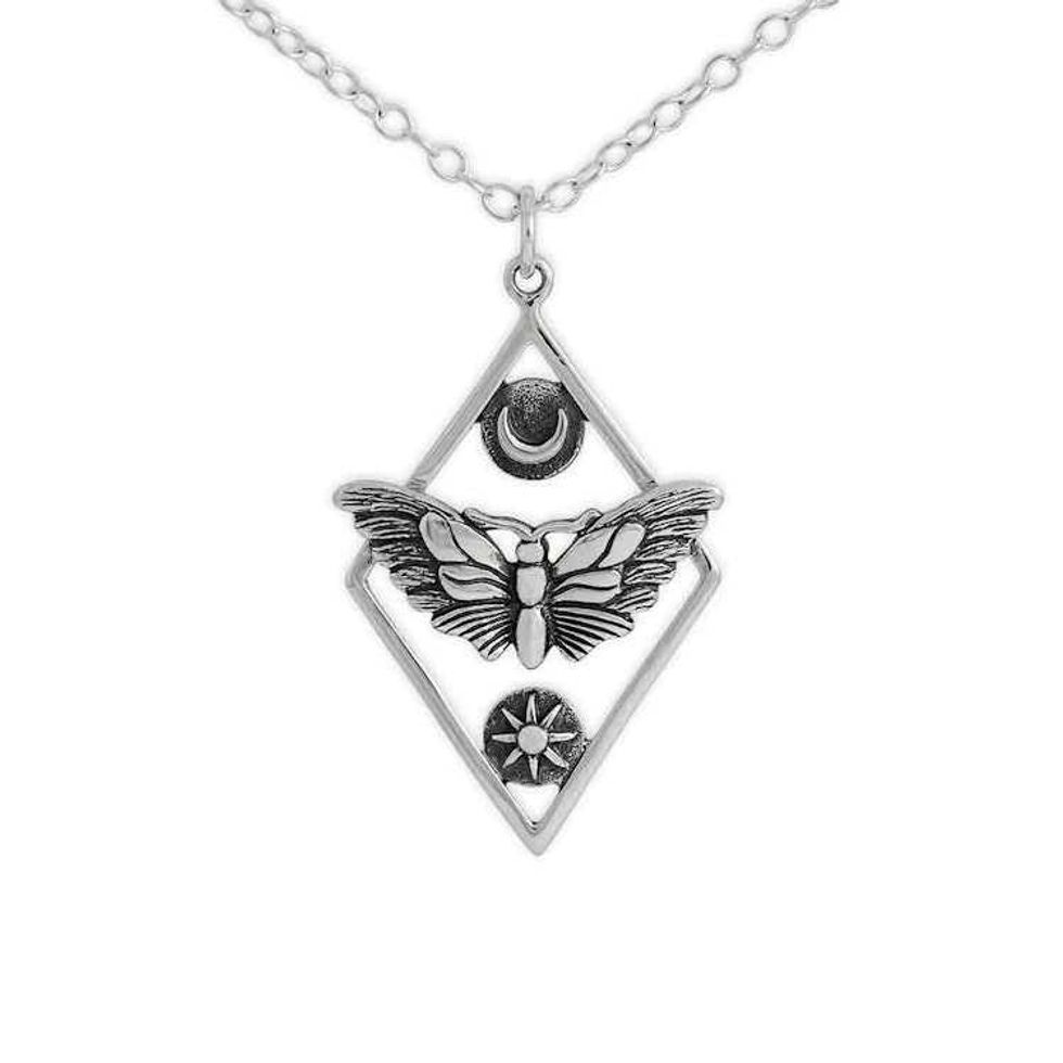 Geometric Moth Necklace