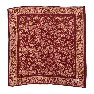 Alternate image for Hand Dyed Batik Bandana, 100% Soft Cotton, Charmed Canopy, Red
