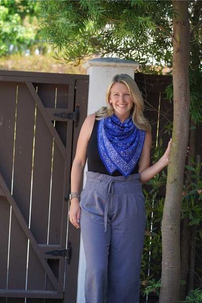 Alternate image for Large 39 Hand Dyed Batik Bandana, 100% Soft Cotton, Butterfly