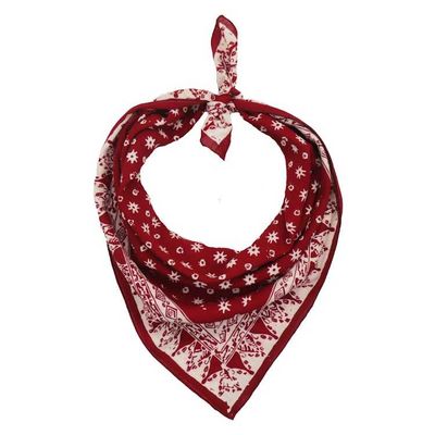 Alternate image for Hand Dyed Batik Bandana, 100% Soft Cotton, Celebrations, Red