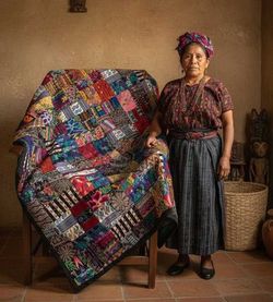 Image for Mixed Huipile Hand-Woven Lap Blanket or Throw