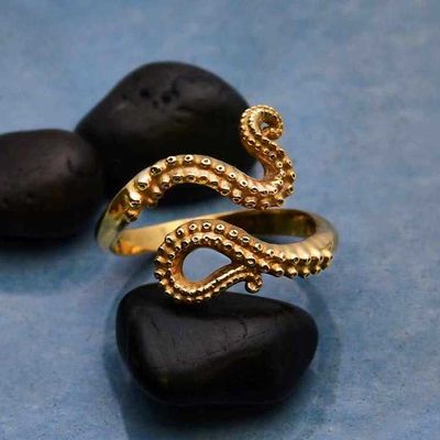 Alternate image for Adjustable Octopus Tentacle Ring