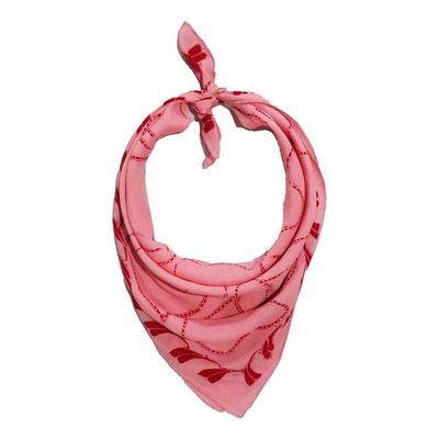 Alternate image for Gift Set of Fully Hand Drawn Batik Bandana Tulis Pink Heart, Handwoven Pouch and Canting Wax and Dye Tool