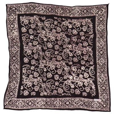 Alternate image for Hand Dyed Batik Bandana, 100% Soft Cotton, Charmed Canopy, Black
