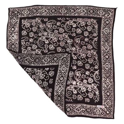 Alternate image for Hand Dyed Batik Bandana, 100% Soft Cotton, Charmed Canopy, Black