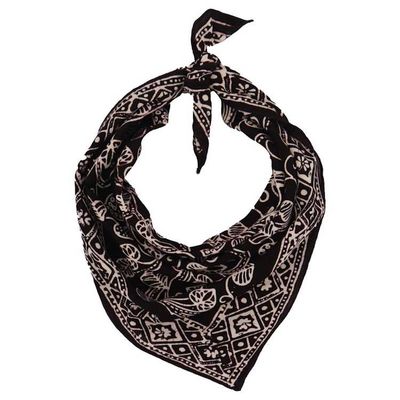 Alternate image for Hand Dyed Batik Bandana, 100% Soft Cotton, Charmed Canopy, Black