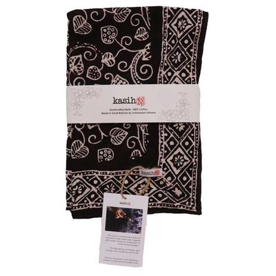 Alternate image for Hand Dyed Batik Bandana, 100% Soft Cotton, Charmed Canopy, Black