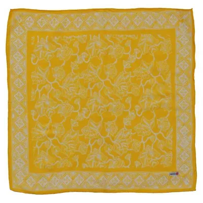 Alternate image for Hand Dyed Batik Bandana, 100% Soft Cotton, Sunrise, Butter Yellow
