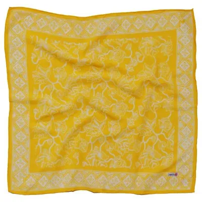 Alternate image for Hand Dyed Batik Bandana, 100% Soft Cotton, Sunrise, Butter Yellow