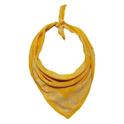 Alternate image for Hand Dyed Batik Bandana, 100% Soft Cotton, Sunrise, Butter Yellow