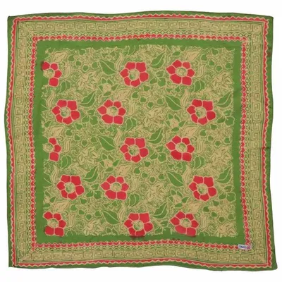 Primary image for Hand Dyed Batik Bandana, 100% Soft Cotton, Sunset Sky in Green