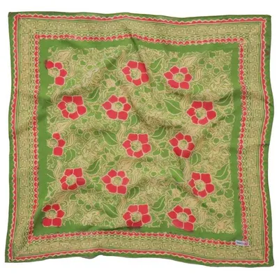 Alternate image for Hand Dyed Batik Bandana, 100% Soft Cotton, Sunset Sky in Green