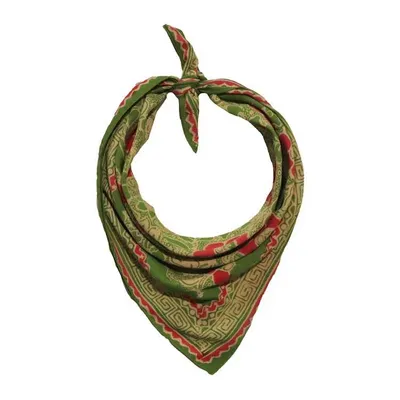 Alternate image for Hand Dyed Batik Bandana, 100% Soft Cotton, Sunset Sky in Green