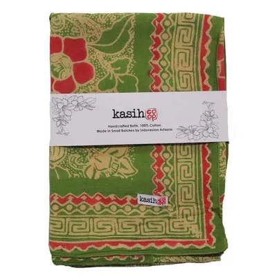 Alternate image for Hand Dyed Batik Bandana, 100% Soft Cotton, Sunset Sky in Green