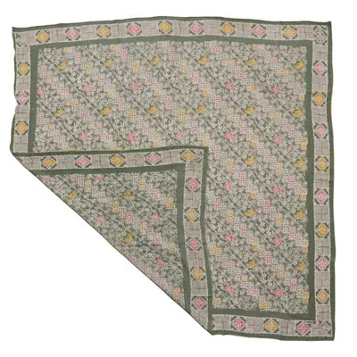 Alternate image for Large 39 Hand Dyed Batik Bandana, 100% Soft Cotton, Pastel Heaven, Green, Gray