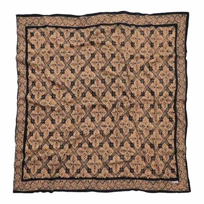 Alternate image for Large 39, Hand Dyed Batik Bandana, Harvest, Brown Black, Oversized, XL