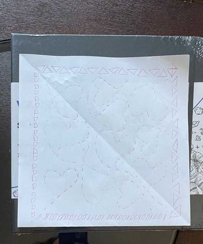 Alternate image for Full Hand Drawn Batik Tulis Bandana Authentic, 100% Soft Cotton, Pink Heart, Mothers Day Gift