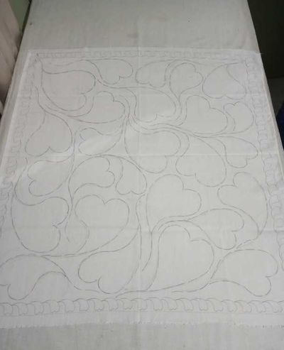 Alternate image for Full Hand Drawn Batik Tulis Bandana Authentic, 100% Soft Cotton, Pink Heart, Mothers Day Gift