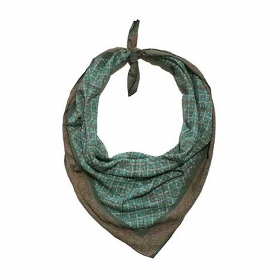 Alternate image for Large 39 Hand Dyed Batik Bandana, 100% Soft Cotton, Leaf Grid