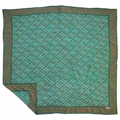 Alternate image for Large 39 Hand Dyed Batik Bandana, 100% Soft Cotton, Leaf Grid